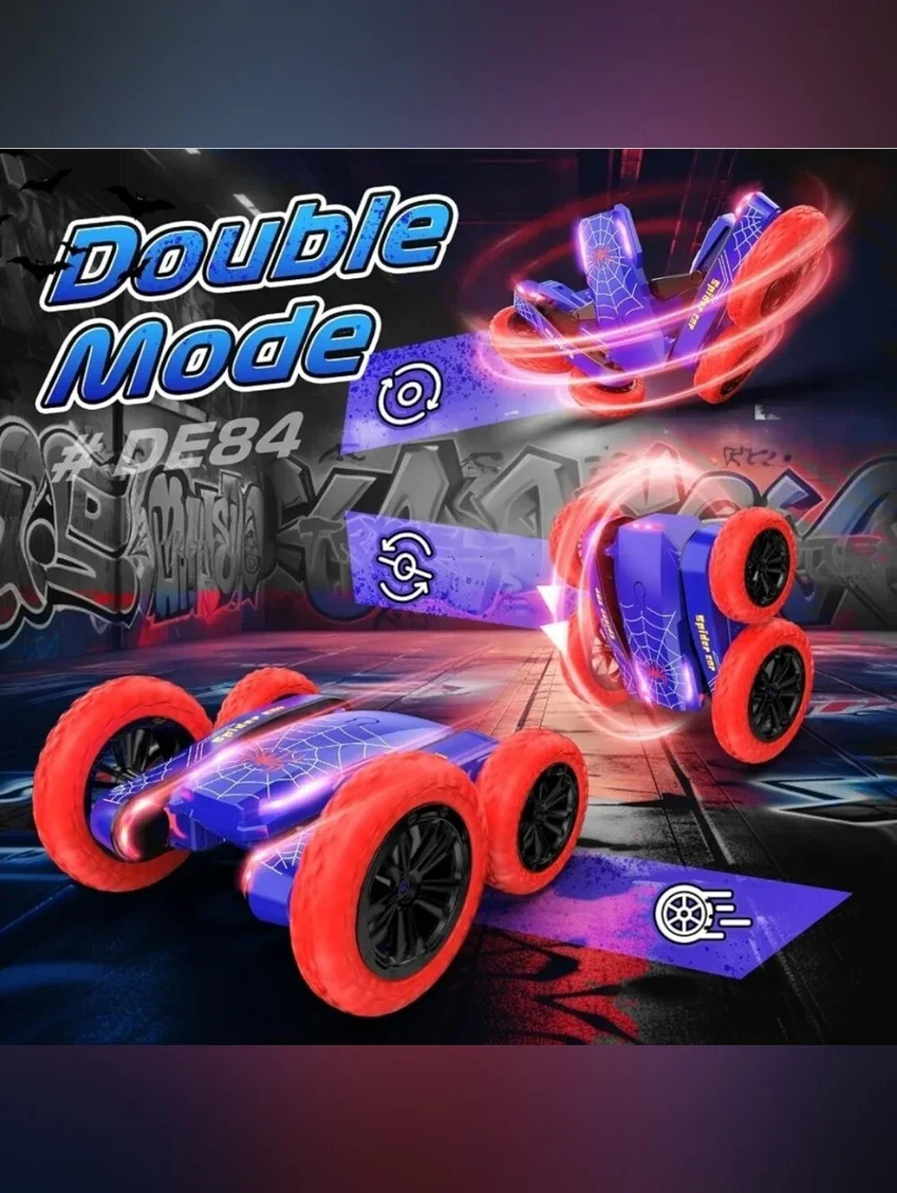 DEERC 360°rotating headlights